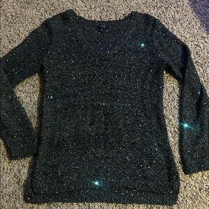 Women's Black Sparkle Sweater